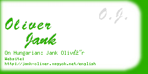 oliver jank business card